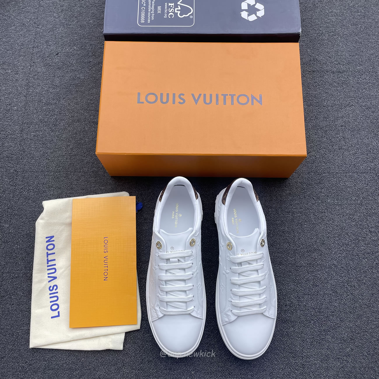 Louis Vuitton Time Out Debossed Monogram Leather White (5) - newkick.cc